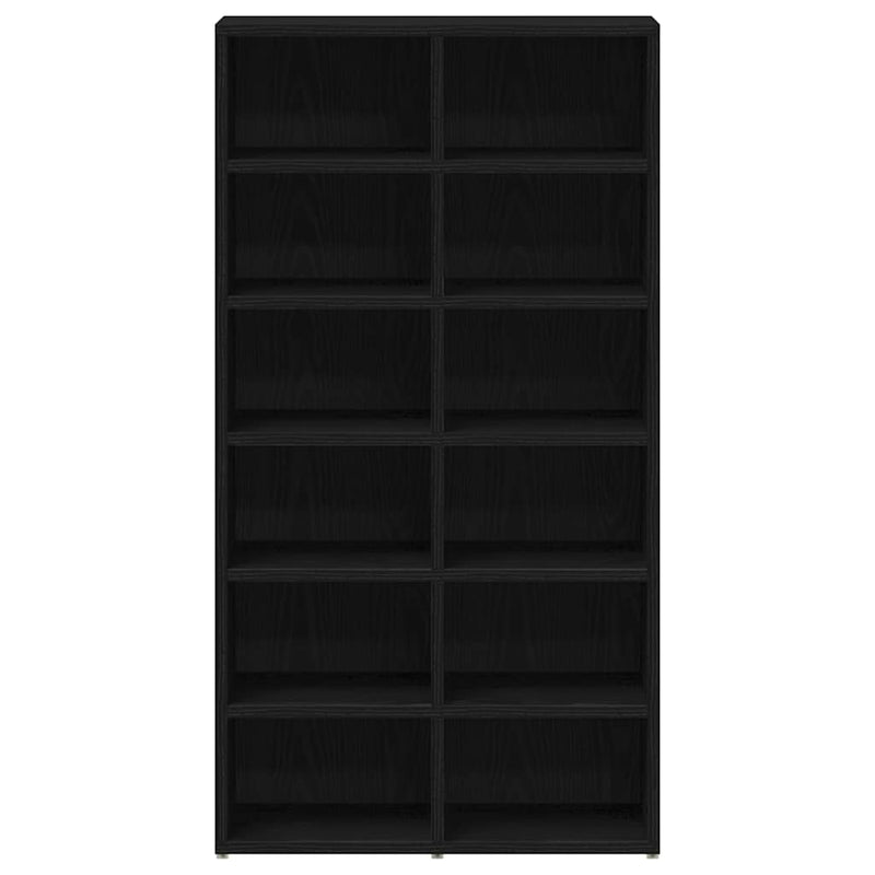 vidaXL fekete tölgy színű szerelt fa cipőtartó 54 x 34 x 100,5 cm