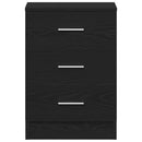 vidaXL 2 db fekete tölgyszínű szerelt fa éjjeliszekrény 38x35x55 cm