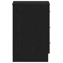 vidaXL 2 db fekete tölgyszínű szerelt fa éjjeliszekrény 38x35x55 cm