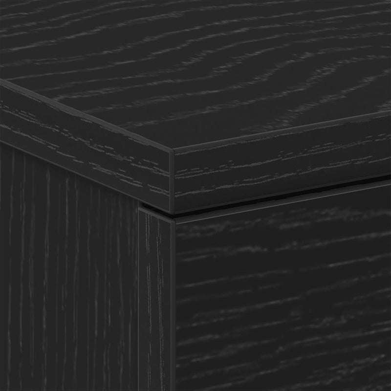 vidaXL 2 db fekete tölgyszínű szerelt fa éjjeliszekrény 38x35x55 cm