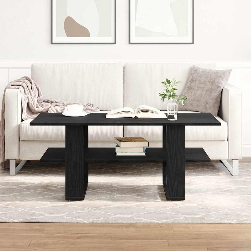 vidaXL Dohányzóasztal Musta tammi 102 x 55 x 42 cm Faanyag
