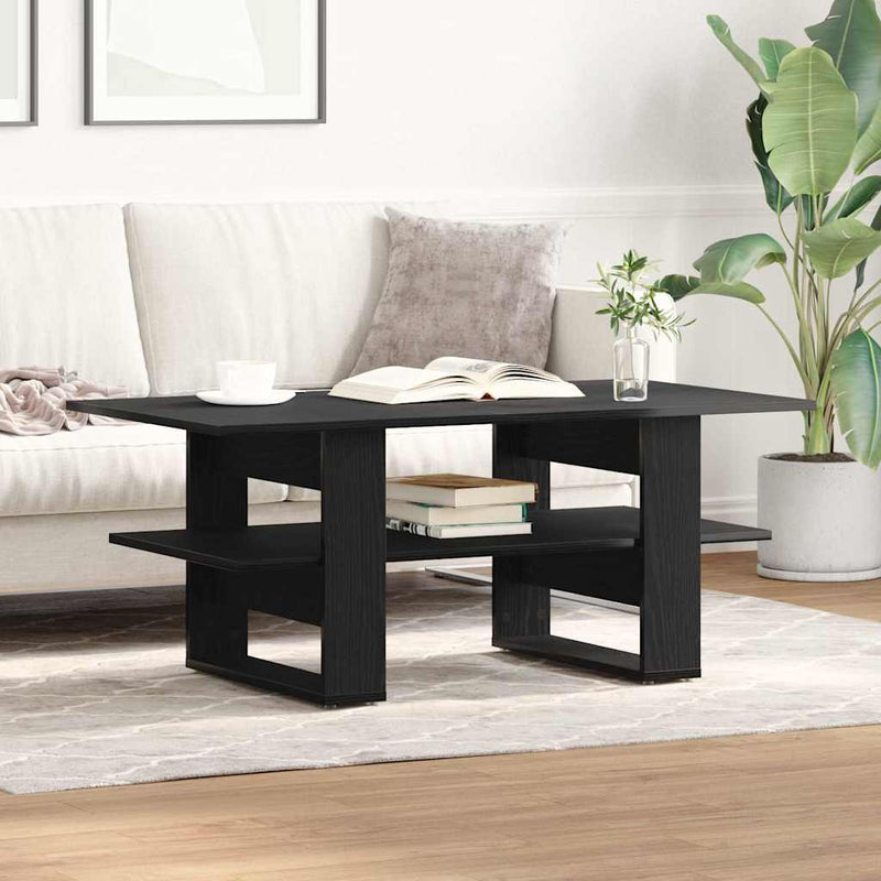vidaXL Dohányzóasztal Musta tammi 102 x 55 x 42 cm Faanyag
