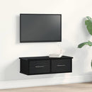 vidaXL Fali Szekrény fiókkal Fekete tölgy 60 x 26 x 18,5 cm Faanyag