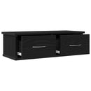 vidaXL Fali Szekrény fiókkal Fekete tölgy 60 x 26 x 18,5 cm Faanyag