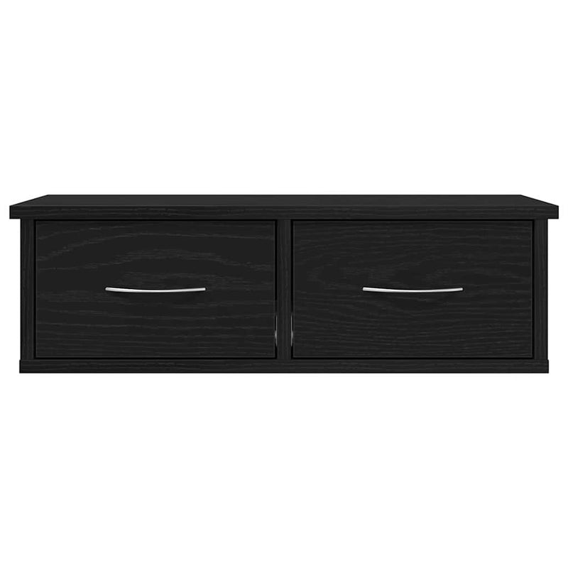 vidaXL Fali Szekrény fiókkal Fekete tölgy 60 x 26 x 18,5 cm Faanyag