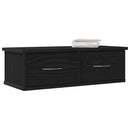 vidaXL Fali Szekrény fiókkal Fekete tölgy 60 x 26 x 18,5 cm Faanyag