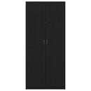 vidaXL Ruhásszekrény tárolóval Fekete tölgy 90 x 52 x 200 cm Faanyag