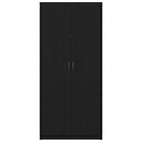 vidaXL Ruhásszekrény tárolóval Fekete tölgy 90 x 52 x 200 cm Faanyag