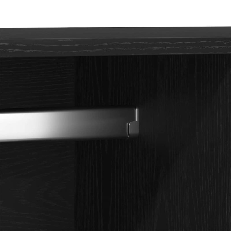 vidaXL Ruhásszekrény fiókkal Musta tammi 80 x 52 x 180 cm Faanyag
