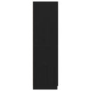 vidaXL Ruhásszekrény fiókkal Fekete tölgy 80 x 52 x 180 cm Faanyag