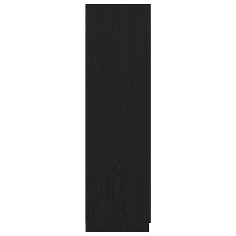 vidaXL Ruhásszekrény fiókkal Musta tammi 80 x 52 x 180 cm Faanyag