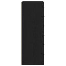 vidaXL fekete tölgy színű szerelt fa komód 6 fiókkal 50 x 34 x 96 cm