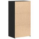 vidaXL fekete tölgy színű szerelt fa komód 6 fiókkal 50 x 34 x 96 cm