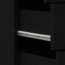 vidaXL fekete tölgy színű szerelt fa komód 6 fiókkal 50 x 34 x 96 cm