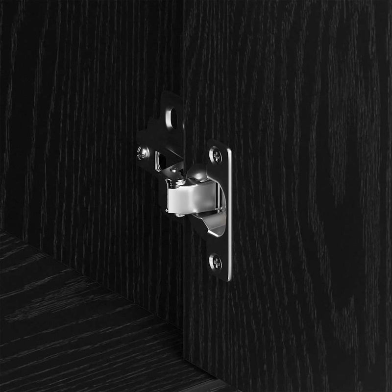 vidaXL fekete tölgy színű szerelt fa tálalószekrény 88 x 30 x 70 cm