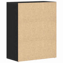 vidaXL Széf fiókkal Fekete tölgy 60 x 30 x 75 cm Faanyag