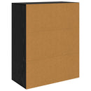 vidaXL Széf fiókkal Fekete tölgy 60 x 30 x 75 cm Faanyag
