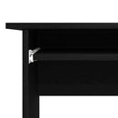 vidaXL Sarokíróasztal Fekete tölgy 120 x 140 x 75 cm Faanyag