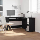 vidaXL Sarokíróasztal Fekete tölgy 120 x 140 x 75 cm Faanyag