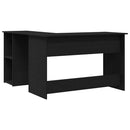 vidaXL Sarokíróasztal Fekete tölgy 120 x 140 x 75 cm Faanyag