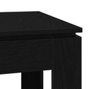 vidaXL fekete tölgyfa étkezőasztal 120 x 60 x 76 cm