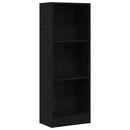 vidaXL fekete tölgyfa könyvespolc 40 x 24 x 109 cm