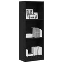 vidaXL fekete tölgyfa könyvespolc 40 x 24 x 109 cm