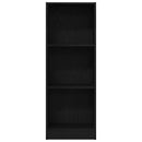 vidaXL fekete tölgyfa könyvespolc 40 x 24 x 109 cm