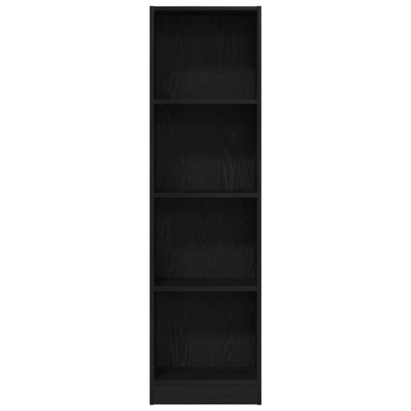 vidaXL fekete tölgy szerelt fa könyvespolc 40x24x143 cm