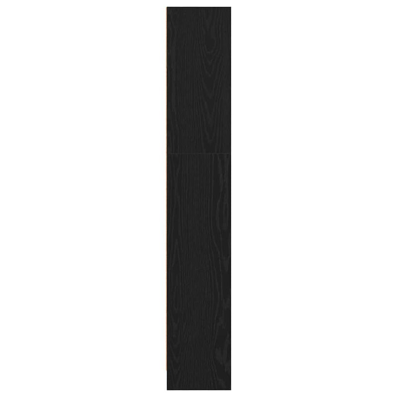 vidaXL fekete tölgy szerelt fa könyvespolc 40x24x143 cm