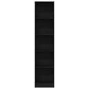 vidaXL fekete tölgy szerelt fa könyvespolc 40x24x176 cm