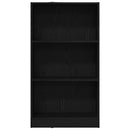 vidaXL fekete tölgy szerelt fa könyvespolc 60x24x109 cm