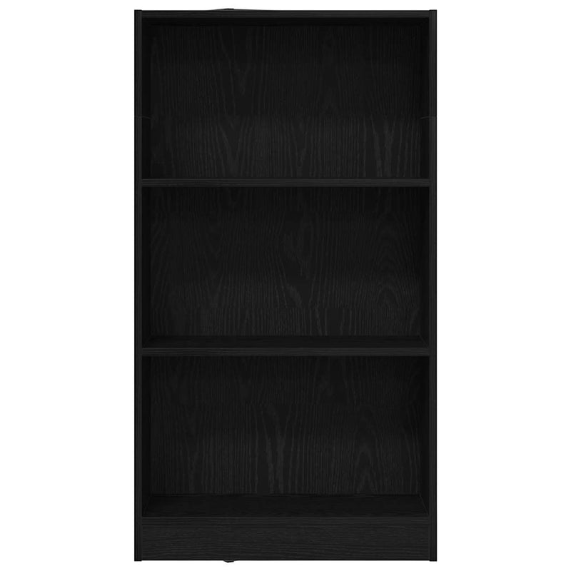 vidaXL fekete tölgy szerelt fa könyvespolc 60x24x109 cm