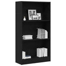 vidaXL fekete tölgy szerelt fa könyvespolc 60x24x109 cm