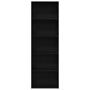 vidaXL fekete tölgy színű szerelt fa könyvespolc 60 x 30 x 189 cm