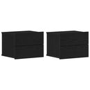 vidaXL Éjjeliszekrény 2 pcs Fekete tölgy 40 x 30 x 30 cm Faanyag