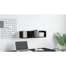 vidaXL Falpolc polcokkal Fekete tölgy 75 x 18 x 18 cm Faanyag