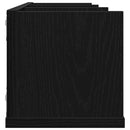 vidaXL Falpolc polcokkal Fekete tölgy 75 x 18 x 18 cm Faanyag