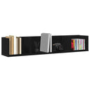 vidaXL Falpolc polcokkal Fekete tölgy 100 x 18 x 18 cm Faanyag