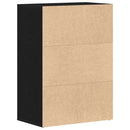 vidaXL Cipőtartó fiókkal ajtóval Fekete tölgy 60 x 35 x 84 cm Faanyag