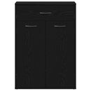 vidaXL Cipőtartó fiókkal ajtóval Fekete tölgy 60 x 35 x 84 cm Faanyag