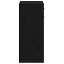 vidaXL Cipőtartó fiókkal ajtóval Fekete tölgy 60 x 35 x 84 cm Faanyag