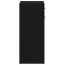 vidaXL Cipőtartó fiókkal ajtóval Fekete tölgy 60 x 35 x 84 cm Faanyag