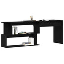vidaXL Asztal Fekete tölgy 200 x 50 x 76 cm Faanyag