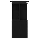 vidaXL Asztal Fekete tölgy 200 x 50 x 76 cm Faanyag