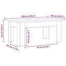 vidaXL Dohányzóasztal Fekete tölgy 100 x 60 x 42 cm Faanyag