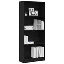 vidaXL Könyvespolc Fekete tölgy 60 x 24 x 143 cm Faanyag