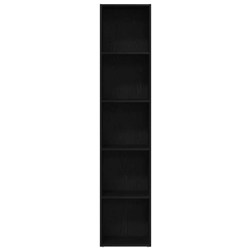 vidaXL fekete tölgyfa könyvesszekrény 40 x 30 x 189 cm