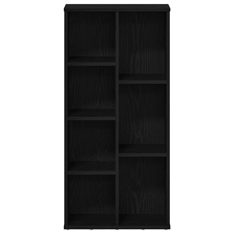 vidaXL fekete tölgy szerelt fa könyvespolc 50x25x104 cm