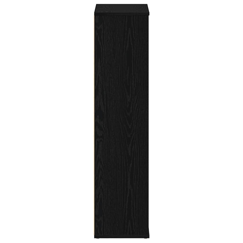 vidaXL fekete tölgy szerelt fa könyvespolc 50x25x104 cm